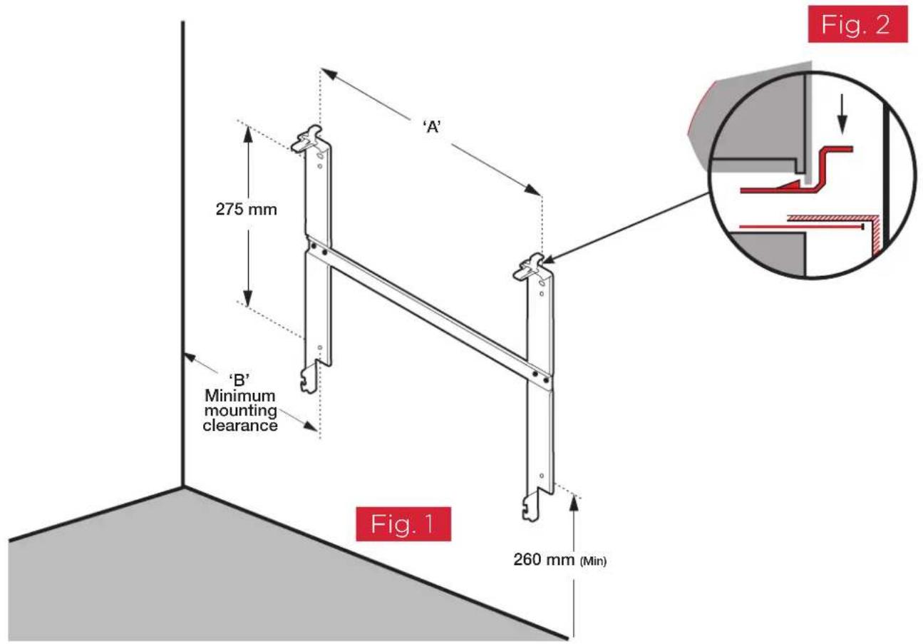 Fig. 2 275 mm 'A' 'B' Minimum mounting clearance Fig. 1 260 mm (Min)