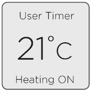 User Timer 21°C Heating ON