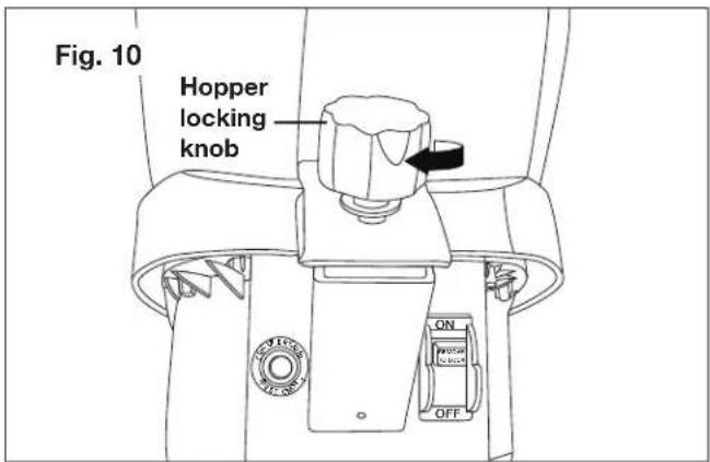 Fig. 10 Hopper locking knob ON OFF