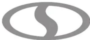 Abstract gray logo design with a stylized S-like shape inside an oval (no text or symbols)