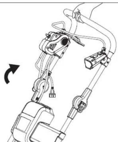 Mechanical robotic arm assembly diagram showing linkage and wiring (no text or labels)