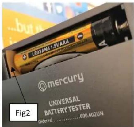 LR03AM4 1.5V AAA mercury UNIVERSAL BATTERY TESTER Order ref ....690.402UN Fig2