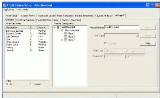 ATLAS System Setup - Portal Nominal Application Tools Help Host Group | Access Points | Subcenter Levels | Front Timelines | Flexible Timelines | Layout/Address | NetPage1 Accessories | Short Currency Area | Remaining Area | Size | Process | View/View Accessories Description | ID | Access Executive Service 1 | Part Pie Business Center 2 | Part Pie Soft Service 3 | Part Pie Pool 4 | Part Pie Fitness Center 5 | Facility Text Out 6 | Part Pie Parking 7 | None Unused 8 | None Properties Name: Portal Nominal Host/Record Rear 1 Rear 2 Rear 3 Land Type: Phenix Net Page: F:\Users\User Description: F:\Users\Help