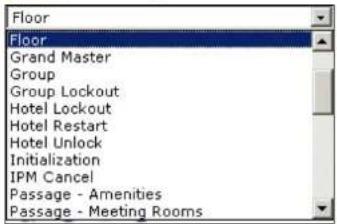 Floor Grand Master Group Group Lockout Hotel Lockout Hotel Restart Hotel Unlock Initialization IPM Cancel Passage - Amenities Passage - Meeting Rooms