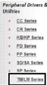 Peripheral Drivers & Utilities ► CC Series ► CR Series ► KB/KP Series ► PD Series ► PP Series ► SD/SA Series ► SP Series TM/LM Series