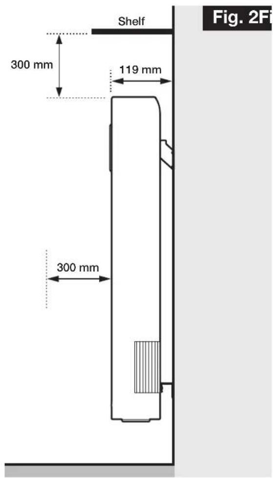 Shelf 300 mm 119 mm 300 mm Fig. 2F