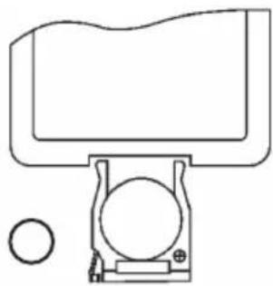 Exibel TF-DVD7008D-VDE - Sätta i fjärrkontrollens batterier - 2