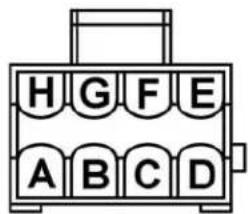 H G F E A B C D