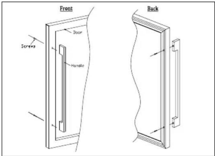 Front Screws Door Handle Back