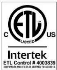 ETL C LISTED US Intertek ETL Control # 4003839 COMPRINC TO ANA LTD CTR SA, CENTRED TO CEA CTR S.A.K.
