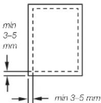 min 3-5 mm min 3-5 mm