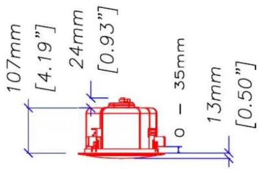 107mm [4.19"] 24mm [0.93"] 0 - 35mm 13mm [0.50"]