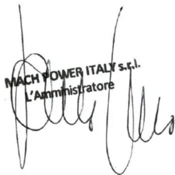 MACH POWER ITALY s.r.l. L'Amministratore