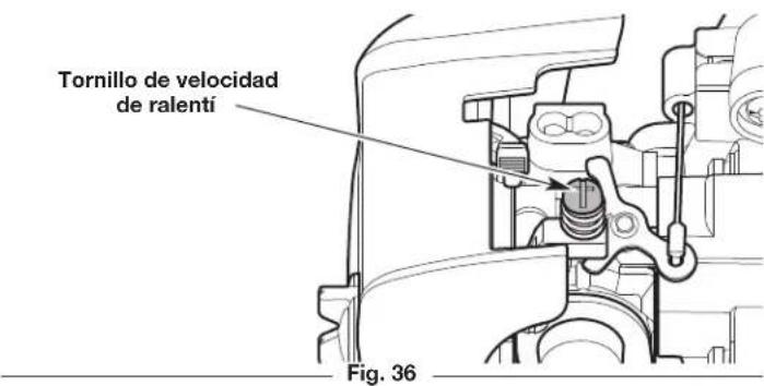 Tornillo de velocidad de ralentí Fig. 36