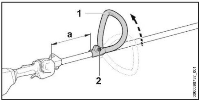 STIHL FCA 135 - Ajuste del mango circular - 1