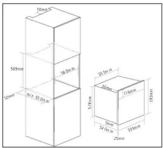 50mm 589mm 50mm min 55.0m m 55.9m m 20mm 116mm 5mm 54.0m m 593mm 25mm
