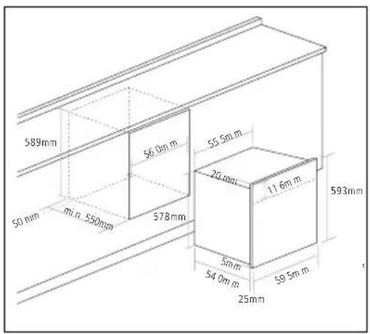 589mm 56.0m m 55.5m m 20mm 11.6m m 593mm 50 mm 550mm 578mm 54.0m m 58.5m m 25mm