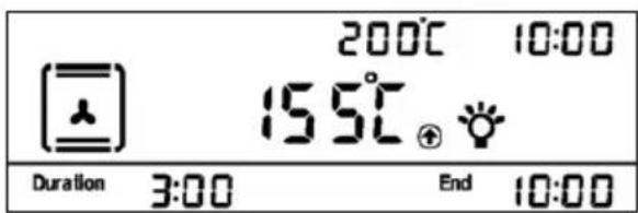 200°C 10:00 15.5°C Duration 3:00 End 10:00