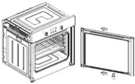 Caple C2220 - REMOVING AND REVERSING THE OVEN DOOR - 6
