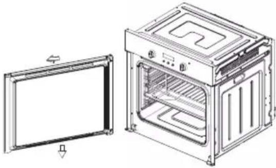 Caple C2220 - REMOVING AND REVERSING THE OVEN DOOR - 4
