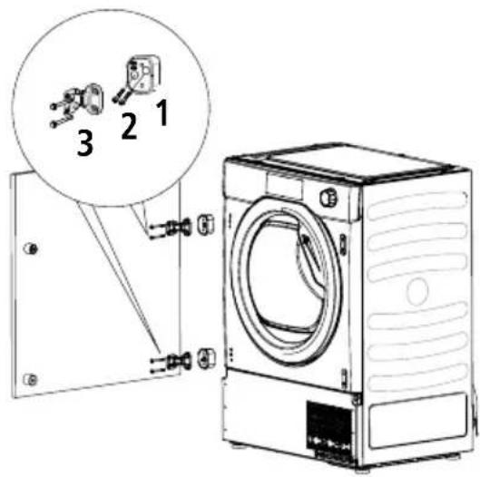 Diagram showing a washing machine with labeled parts and an inset view of the switch mechanism.