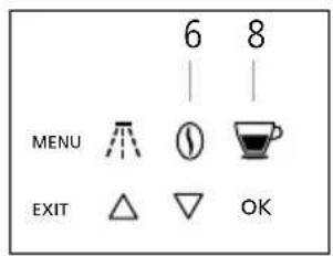 MENU EXIT 6 8 | | | OPEN