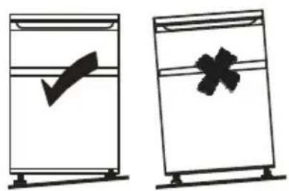 Diagram showing two containers with checkmarks and a cross symbol, likely indicating inspection or classification.
