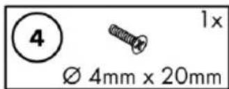 4 Ø 4mm x 20mm 1x