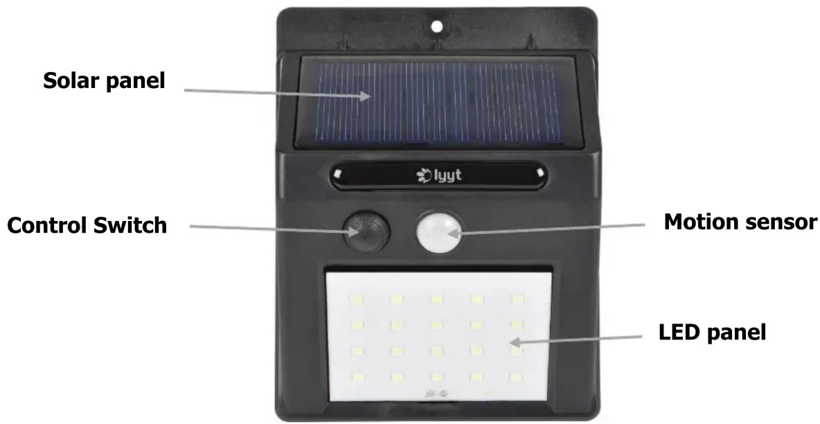 Solar panel Control Switch lyyt Motion sensor LED panel