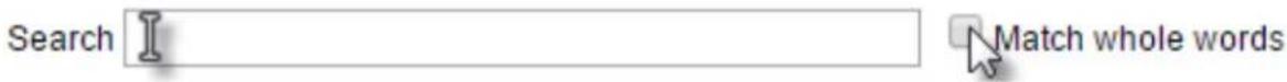Search I Match whole words