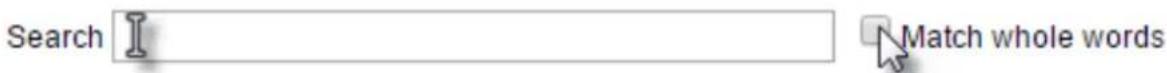 Search I Match whole words