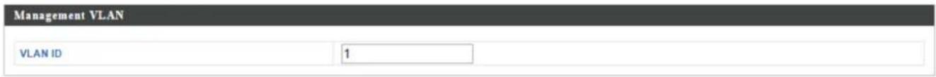 Management VLAN VLAN ID 1