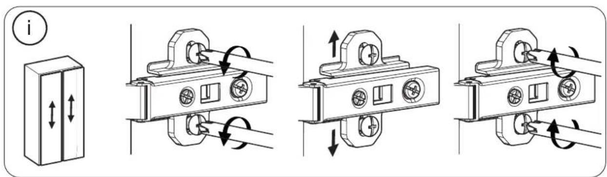 Technical diagram illustrating mechanical assembly steps with labeled components and directional arrows