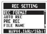 ZOOM APH-2n - Setting the recording format - 3