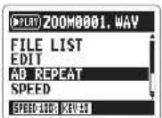 ZOOM APH-2n - Loop playback of a set interval (AB REPEAT) - 1