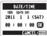 ZOOM APH-2n - Setting the date and time - 5