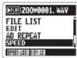 ZOOM APH-2n - Changing the playback speed - 1