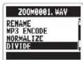 ZOOM APH-2n - Dividing fi les Stereo fi les only - 4