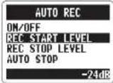ZOOM APH-2n - Changing automatic recording settings - 27