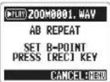 ZOOM APH-2n - Loop playback of a set interval (AB REPEAT) - 4