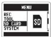 ZOOM APH-2n - Checking the open capacity of the SD card - 1