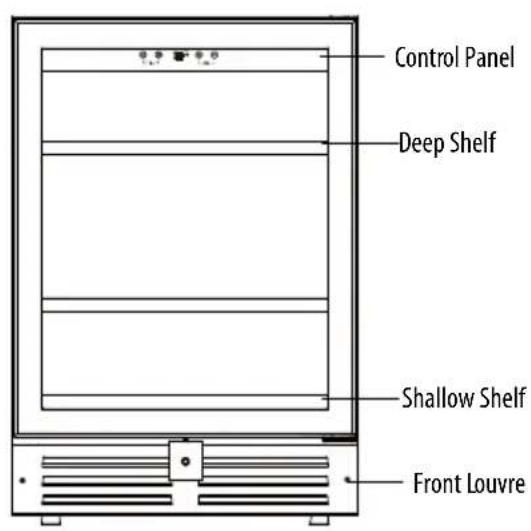 Control Panel Deep Shelf Shallow Shelf Front Louvre