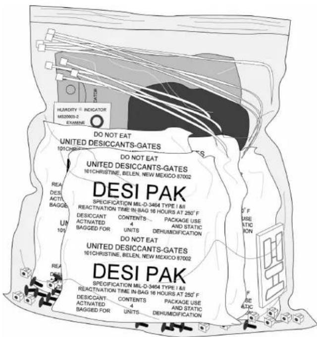HUMIDITY INDICATOR MS20003-2 EXAMINE DO NOT EAT UNITED DESICCANTS-GATES 101CHRISTINE, BELEN, NEW MEXICO 57002 DO NOT EAT UNITED DESICCANTS-GATES 101CHRISTINE, BELEN, NEW MEXICO 57002 DESIPAK SPECIFICATION MIL-D-3464 TYPE I AII REACTIVATION TIME IN BAG 16 HOURS AT 250°F DESICCANT CONTENTS PACKAGE USE ACTIVATED 4 AND STATIC BAGGED FOR UNITS DEHUIMIFICATION DO NOT EAT UNITED DESICCANTS-GATES 101CHRISTINE, BELEN, NEW MEXICO 57002 DESIPAK SPECIFICATION MIL-D-3464 TYPE I AII REACTIVATION TIME IN BAG 16 HOURS AT 250°F DESICCANT CONTENTS PACKAGE USE ACTIVATED 4 AND STATIC BAGGED FOR UNITS DEHUIMIFICATION