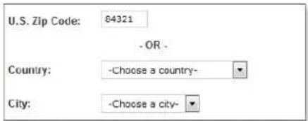 U.S. Zip Code: 84321 - OR - Country: -Choose a country- City: -Choose a city-
