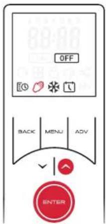 OFF EO BACK MENU AOV ENTER