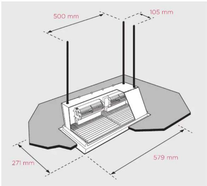 500 mm 105 mm 271 mm 579 mm