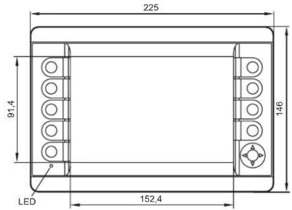 225 91,4 LED 152,4 146