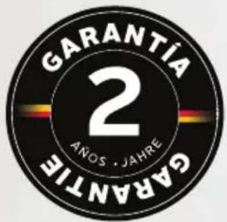 GARANTÍA 2 ANOS. JAHRE GARANTÍE