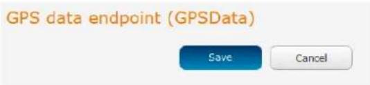 GPS data endpoint (GPSData) Save Cancel