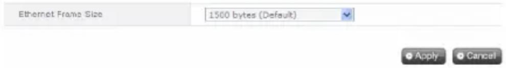 Ethernet Frame Size 1500 bytes (Default)
